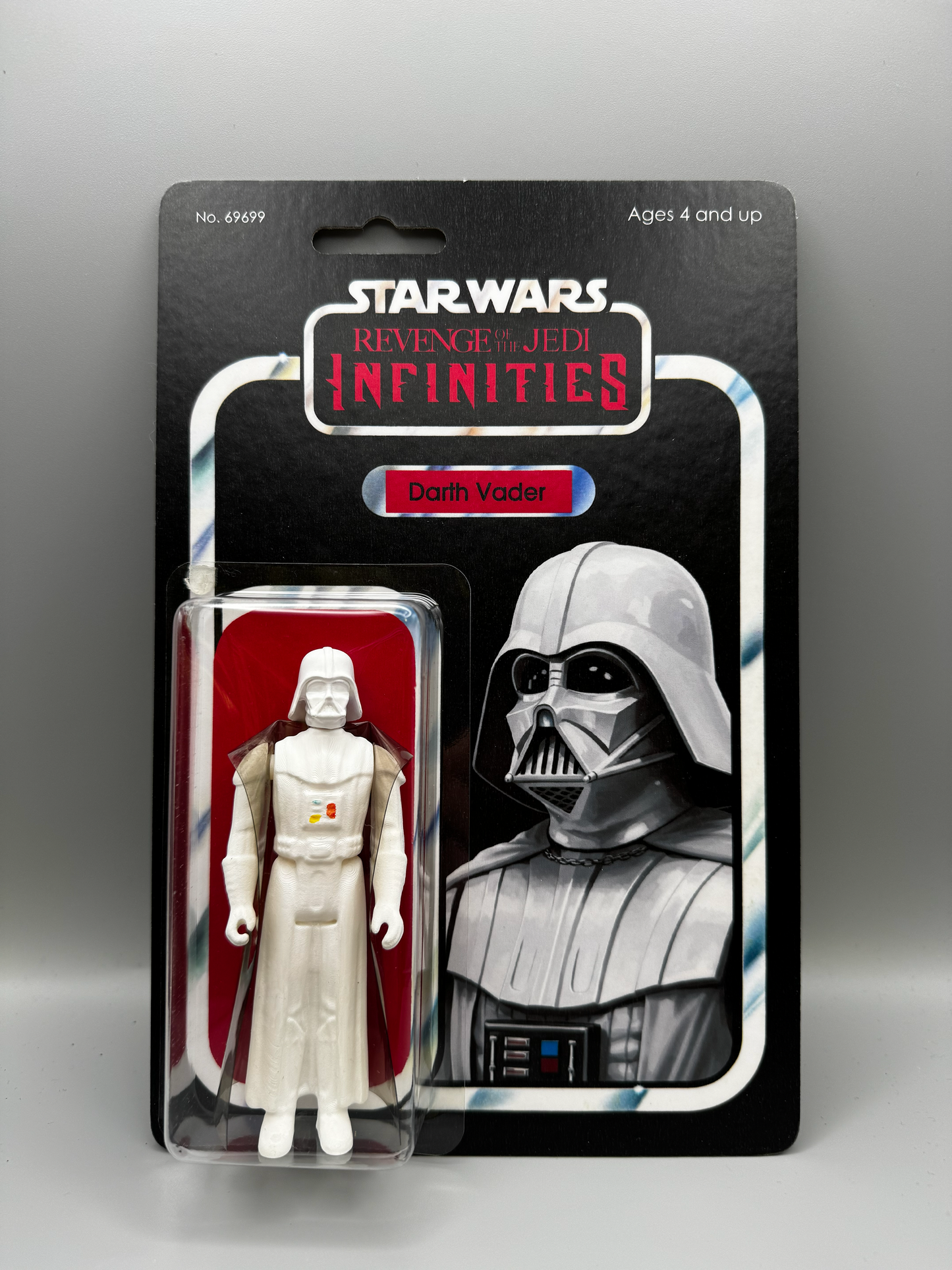 Custom White Vader Action Figure | Vintage Kenner Style Figure